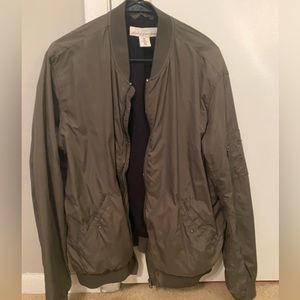 H&M LOGG Bomber Jacket in olive green